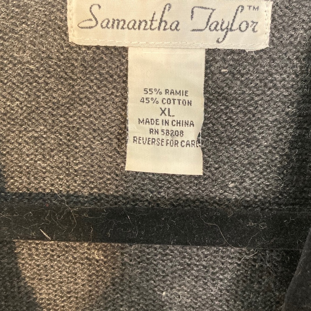 90s vintage Samantha Taylor beaded ramie cotton cardigan - Picture 7 of 9